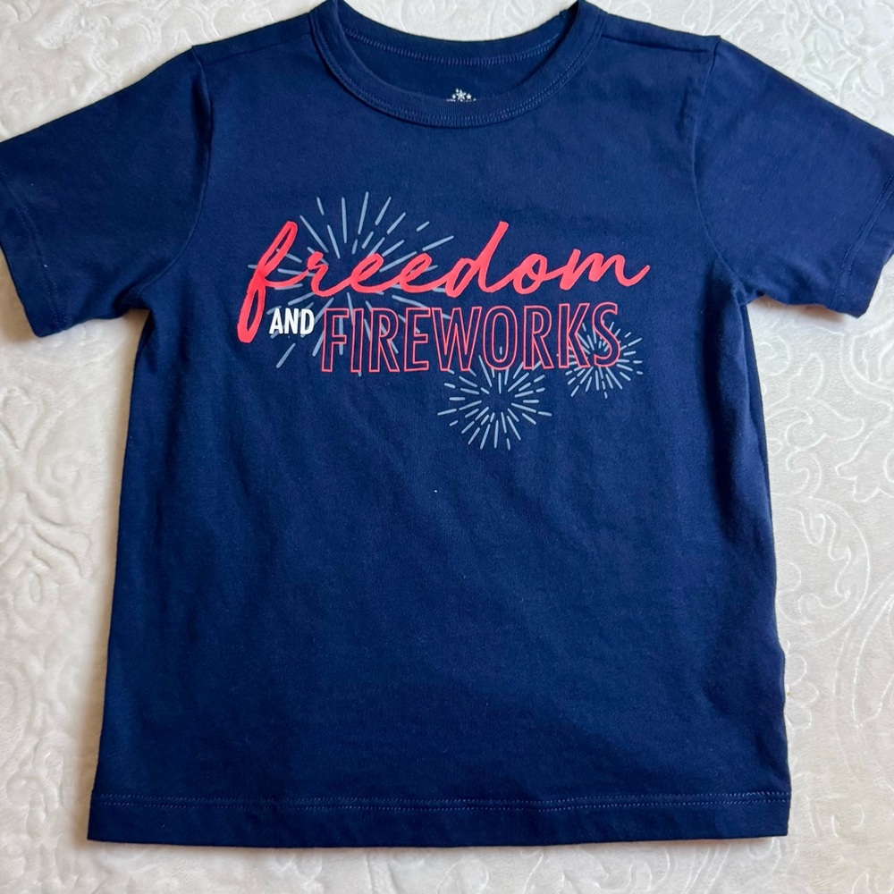 Freedom and Fireworks 4T (kids) Shirts in Dark Blue